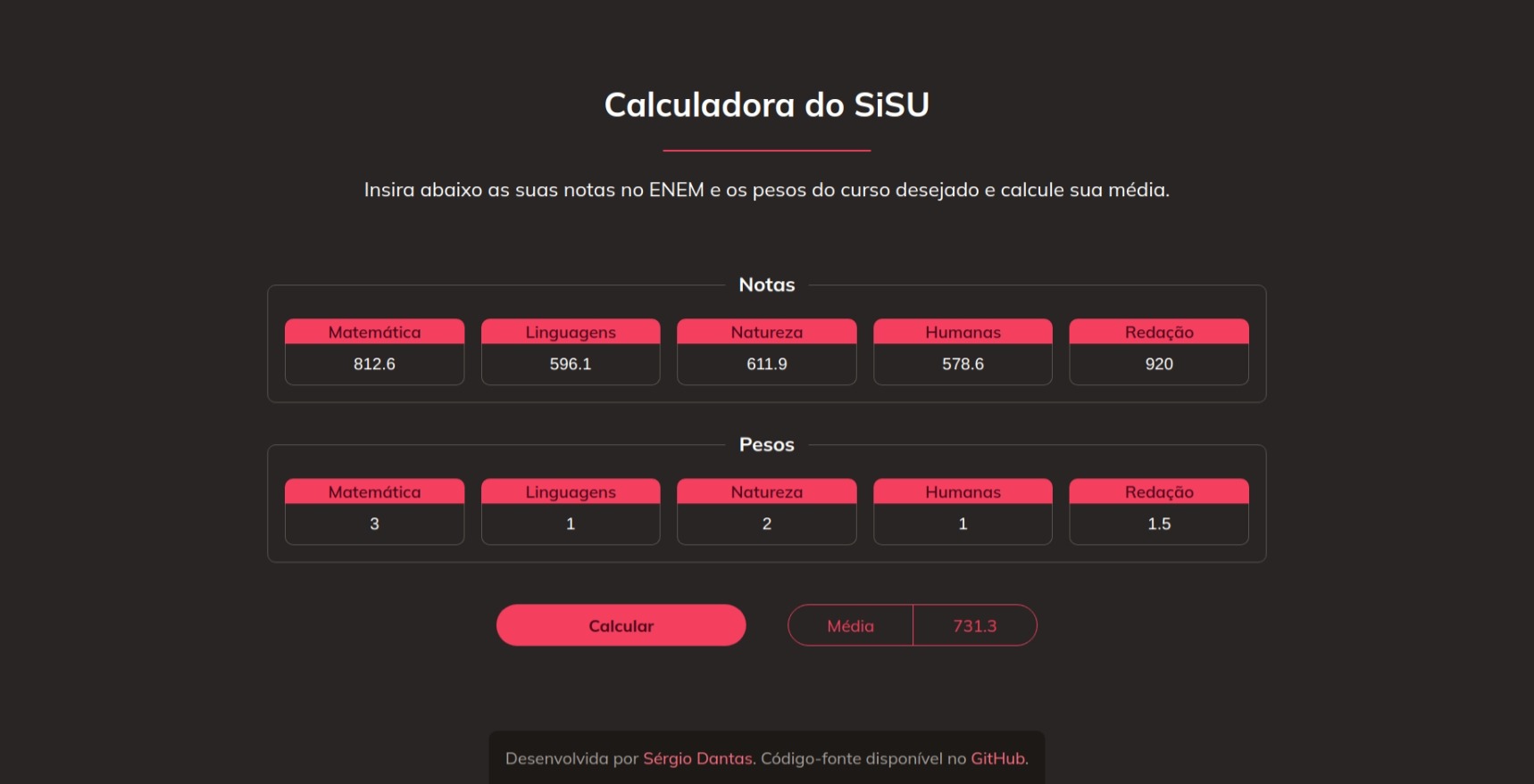 Image of Calculadora do SiSU.
